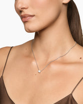 Pearl Classics Necklace in Sterling Silver with Diamonds, 6.5mm